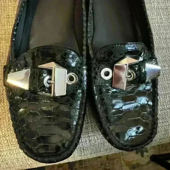 Stuart Weitzman Snakeskin Loafers Size 8M - Picture 9 of 9